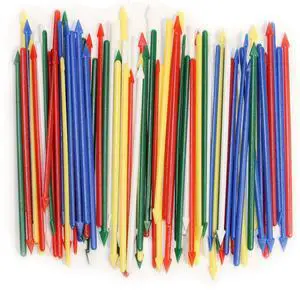 Pack of 200 Colorful Cocktail Spears, Plastic, Assorted Colors, 3.25" Long Pack of 200 Colorful Cocktail Spears, Plastic, Assorted Colors, 3.25" Long