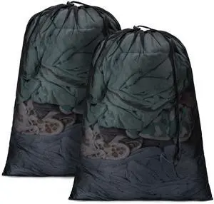 Aegero 2 Pack Mesh XL Laundry Bags,Machine Washable Dirty Clothes Organizer with Drawstring and ID Tag, Large Laundry Hamper Liner Enough to Laundry Essentials for Travel, Sports(24"x 36",Black) Aegero 2 Pack Mesh XL Laundry Bags,Machine Washable Dirty Clothes Organizer with Drawstring and ID Tag, Large Laundry Hamper Liner Enough to Laundry Essentials for Travel, Sports(24"x 36",Black)