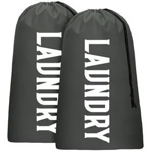 Laundry Bag, Travel Laundry Bag Machine Washable Dirty Clothes Organizer, Large Enough to Hold 4 Loads of Laundry, Easy Fit a Laundry Hamper or Basket (Gray, 24" x 36") Laundry Bag, Travel Laundry Bag Machine Washable Dirty Clothes Organizer, Large Enough to Hold 4 Loads of Laundry, Easy Fit a Laundry Hamper or Basket (Gray, 24" x 36")