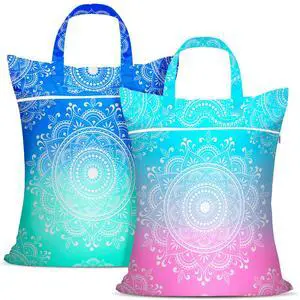 2 Pcs Large Travel Laundry Bags - Waterproof with Handle, Washable Dirty Clothes Bags for Travel, Wet & Dry, Gym, Swimming Pool, College Dorm 2 Pcs Large Travel Laundry Bags - Waterproof with Handle, Washable Dirty Clothes Bags for Travel, Wet & Dry, Gym, Swimming Pool, College Dorm