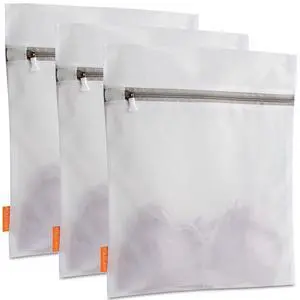 Polecasa Mesh Laundry Bags 3 Pack 12 x 16" (Medium) - Durable Zipper Wash Bags for Delicates, Lingerie, Bras, Underwear - Protect Garments in Washing Machine Polecasa Mesh Laundry Bags 3 Pack 12 x 16" (Medium) - Durable Zipper Wash Bags for Delicates, Lingerie, Bras, Underwear - Protect Garments in Washing Machine