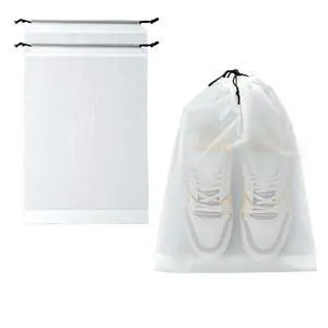 2 Pack Clear Drawstring Travel Shoe Bags, Large Size Transparent Storage Organizer for Men Women 2 Pack Clear Drawstring Travel Shoe Bags, Large Size Transparent Storage Organizer for Men Women