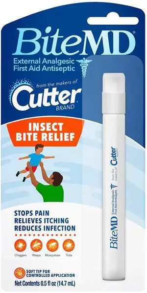 Cutter BiteMD Insect Bite Relief Stick, Analgesic And Antiseptic, 0.5 Fl Oz Cutter BiteMD Insect Bite Relief Stick, Analgesic And Antiseptic, 0.5 Fl Oz