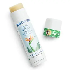 Badger Bug Bite Itch Relief Stick, Natural & Organic Anti Itch Cream for Bug Bites, Rashes & Poison Ivy, Fast Itchy Skin Relief After Bite, Works Great, Smells Great, Easy to Use, .6 oz Badger Bug Bite Itch Relief Stick, Natural & Organic Anti Itch Cream for Bug Bites, Rashes & Poison Ivy, Fast Itchy Skin Relief After Bite, Works Great, Smells Great, Easy to Use, .6 oz