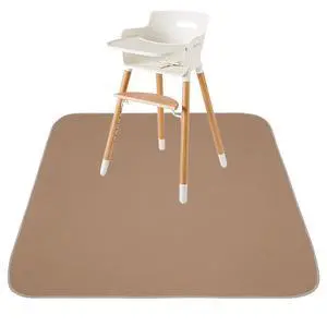 Baby Splat Mat for Under High Chair/Arts/Crafts, Triluby 51" Waterproof Non Slip Food Splash Mat for Eating Mess, Washable Weaning Mat Reusable Spill Floor Protector (Brown) Baby Splat Mat for Under High Chair/Arts/Crafts, Triluby 51" Waterproof Non Slip Food Splash Mat for Eating Mess, Washable Weaning Mat Reusable Spill Floor Protector (Brown)