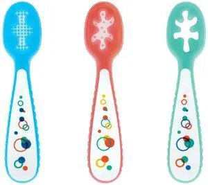 Nuby Baby's First Spoons Set - (3-Pack) Feeding Utensils for Babies - 6+ Months - Bubbles Nuby Baby's First Spoons Set - (3-Pack) Feeding Utensils for Babies - 6+ Months - Bubbles