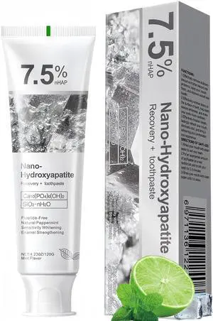 7.5% Hydroxyapatite Toothpaste, 7.5% Hydroxyapatite Toothpaste for Advanced Enamel Protection, Appropriate for Sensitive Teeth, Gentle and Effective Formula, Fresh Mint (1) 7.5% Hydroxyapatite Toothpaste, 7.5% Hydroxyapatite Toothpaste for Advanced Enamel Protection, Appropriate for Sensitive Teeth, Gentle and Effective Formula, Fresh Mint (1)