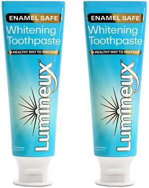 Lumineux Teeth Whitening Toothpaste 2 Pack Peroxide Free Enamel Safe for Sensitive Whiter Teeth, Fluoride Free, No Alcohol, Artificial Colors, SLS Free Dentist Formulated - 3.75 Oz Lumineux Teeth Whitening Toothpaste 2 Pack Peroxide Free Enamel Safe for Sensitive Whiter Teeth, Fluoride Free, No Alcohol, Artificial Colors, SLS Free Dentist Formulated - 3.75 Oz