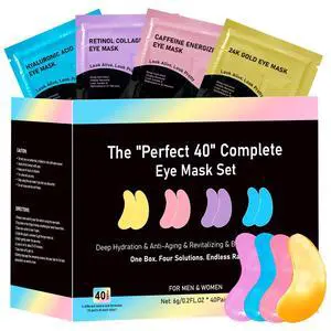 Adofect Under Eye Patches 40 Pairs, Eye Masks with 24K Gold, Hyaluronic Acid, Caffeine & Retinol for Dark Circles, Puffy Eyes, Under Eye Bags, Skincare Gifts for Bachelorette Party Accessories Adofect Under Eye Patches 40 Pairs, Eye Masks with 24K Gold, Hyaluronic Acid, Caffeine & Retinol for Dark Circles, Puffy Eyes, Under Eye Bags, Skincare Gifts for Bachelorette Party Accessories