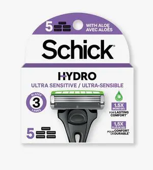 Schick Hydro Ultra Sensitive Razor Blades Refills, 5ct Schick Hydro Ultra Sensitive Razor Blades Refills, 5ct