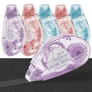 MARCADORUS Glue Tape Roller, 6 Pack Double Sided Tape Roller for Crafts, 26ft x 0.31in Acid-Free Scrapbook Tape Runner, Glue Runner for Scrapbooking Supplies, Journaling, Card Making & Gift Wrapping. MARCADORUS Glue Tape Roller, 6 Pack Double Sided Tape Roller for Crafts, 26ft x 0.31in Acid-Free Scrapbook Tape Runner, Glue Runner for Scrapbooking Supplies, Journaling, Card Making & Gift Wrapping.