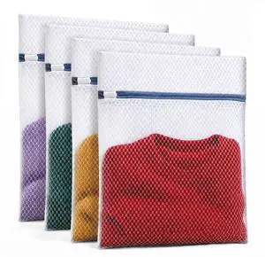 Laundry Bags 4 Pack - Rhaufein Honeycomb Mesh Laundry Bags, 11.4x15.5 Inches Medium Wash Bags for Delicates, Bras, Lingerie, Baby Clothes, Durable Zipper, Protect Garments from Snag, Tangle & Deform Laundry Bags 4 Pack - Rhaufein Honeycomb Mesh Laundry Bags, 11.4x15.5 Inches Medium Wash Bags for Delicates, Bras, Lingerie, Baby Clothes, Durable Zipper, Protect Garments from Snag, Tangle & Deform