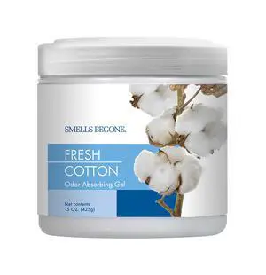 SMELLS BEGONE 15oz Gel Odor Eliminator - Absorb & Remove Tough Odors in Pet Areas, Bathrooms, Basements, Garage, Cars, RVs & Boats - Eliminate Odors Quickly (1-Pack, Fresh Cotton) SMELLS BEGONE 15oz Gel Odor Eliminator - Absorb & Remove Tough Odors in Pet Areas, Bathrooms, Basements, Garage, Cars, RVs & Boats - Eliminate Odors Quickly (1-Pack, Fresh Cotton)