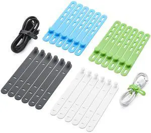 24 Pcs Silicone Cable Ties, Cord Organizer Ties, Cord Ties Reusable, Cord Wrap Cable Organizer 5Inch Cable Management (4 Color) Cbfoeyk 24 Pcs Silicone Cable Ties, Cord Organizer Ties, Cord Ties Reusable, Cord Wrap Cable Organizer 5Inch Cable Management (4 Color) Cbfoeyk