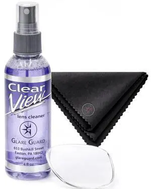 Clear View Lens Cleaner with Microfiber Cloth, Anti-Streak Glasses Cleaner Spray, Pro-Grade Eyeglass & Sunglass Cleaner, Alcohol-Free Screen & Camera Lens Solution, Smudge-Free, 4oz Clear View Lens Cleaner with Microfiber Cloth, Anti-Streak Glasses Cleaner Spray, Pro-Grade Eyeglass & Sunglass Cleaner, Alcohol-Free Screen & Camera Lens Solution, Smudge-Free, 4oz
