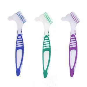 3 Pcs Denture Cleaning Brush Portable Cleaning Brush False Teeth Brushes for Denture Care Denture Cleaner with Multi-Layered Soft Bristles and Dual Angled 3 Pcs Denture Cleaning Brush Portable Cleaning Brush False Teeth Brushes for Denture Care Denture Cleaner with Multi-Layered Soft Bristles and Dual Angled