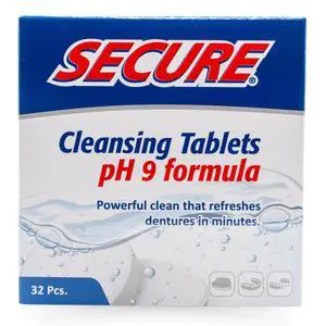Daily Cleansing Tablets - pH 9 Formula Thoroughly Cleans Dentures - Fights Odors, Stains & Germs - For Dentures, Nightguards, Retainers & Partials - 32 Tablets (1 Pack) Daily Cleansing Tablets - pH 9 Formula Thoroughly Cleans Dentures - Fights Odors, Stains & Germs - For Dentures, Nightguards, Retainers & Partials - 32 Tablets (1 Pack)
