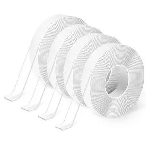 Art3d Double-Sided Tape (4-Roll of 10FT), Removable, Traceless, Washable, Reusable - Multipurpose Tape as Seen on TV (1/24" x 1/2" x 10', 4) Art3d Double-Sided Tape (4-Roll of 10FT), Removable, Traceless, Washable, Reusable - Multipurpose Tape as Seen on TV (1/24" x 1/2" x 10', 4)
