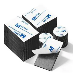 Double Sided Foam Tape Strong Pad Mounting,Black Self-Adhesive Tape Include Square Round and Rectangular(60Pcs) Double Sided Foam Tape Strong Pad Mounting,Black Self-Adhesive Tape Include Square Round and Rectangular(60Pcs)