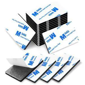 Moeey Double Sided Adhesive Pads,Heavy Duty Mounting Tape,48Pcs 3mm Thickness Pre-Cut Foam Tape,Super-Sticky Black Strong Pads Rectangle Shape Waterproof for Walls Picture, Car, Home, Office Moeey Double Sided Adhesive Pads,Heavy Duty Mounting Tape,48Pcs 3mm Thickness Pre-Cut Foam Tape,Super-Sticky Black Strong Pads Rectangle Shape Waterproof for Walls Picture, Car, Home, Office