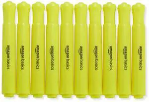 Tank Style Highlighters, Chisel Tip, Bible Highlighter, Office and School Supplies, 12 Pack, Yellow Tank Style Highlighters, Chisel Tip, Bible Highlighter, Office and School Supplies, 12 Pack, Yellow