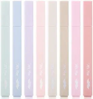 Mr. Pen- Aesthetic Highlighters No Bleed, 8 Pack, Muted Pastel Color | Chisel Tip, Cute Highlighters Assorted Colors for Journaling, Highlighting, Underlining, Fast Dry, Back to School Supplies Mr. Pen- Aesthetic Highlighters No Bleed, 8 Pack, Muted Pastel Color | Chisel Tip, Cute Highlighters Assorted Colors for Journaling, Highlighting, Underlining, Fast Dry, Back to School Supplies