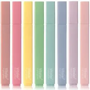 Vitoler Bible Highlighters, Cute Pastel,No Bleed Bible Study Chisel Tip,8Pcs Vitoler Bible Highlighters, Cute Pastel,No Bleed Bible Study Chisel Tip,8Pcs