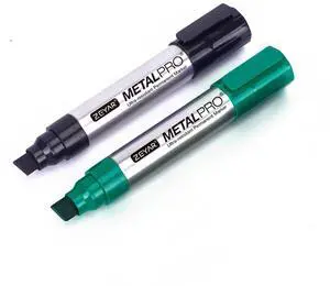 ZEYAR Permanent Markers Pen, JUMBO Size, Aluminum Barrel, Set of 2, Premium Waterproof & Smear Proof Markers, Quick Drying, Writes on most surfaces (Black & Green) ZEYAR Permanent Markers Pen, JUMBO Size, Aluminum Barrel, Set of 2, Premium Waterproof & Smear Proof Markers, Quick Drying, Writes on most surfaces (Black & Green)