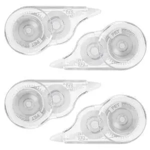JEFURE 4 Pcs Correction Tape, 39.4 Ft White Wrong Out Tear-Resistant Bulk, Instant Corrections Easy To Use Applicator for School, Office, Note Taking, Journal (Tape Width 0.2 in, Clear) JEFURE 4 Pcs Correction Tape, 39.4 Ft White Wrong Out Tear-Resistant Bulk, Instant Corrections Easy To Use Applicator for School, Office, Note Taking, Journal (Tape Width 0.2 in, Clear)