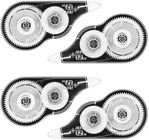 JEFURE 4 Pcs Correction Tape, 39.37 Ft White Wrong Out Tear-Resistant Bulk, Instant Corrections Easy to Use Applicator for School, Office, Note Taking, Journal (Tape Width 0.2 inClear) JEFURE 4 Pcs Correction Tape, 39.37 Ft White Wrong Out Tear-Resistant Bulk, Instant Corrections Easy to Use Applicator for School, Office, Note Taking, Journal (Tape Width 0.2 inClear)