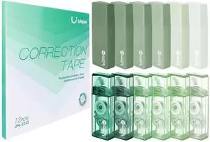Unjoo Mini White Correction Tape Set (12pack, 5M/196" x 0.2", Green) Unjoo Mini White Correction Tape Set (12pack, 5M/196" x 0.2", Green)