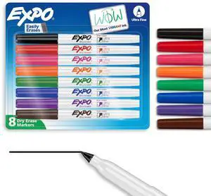 Dry Erase Markers, Low Odor Ink, Assorted Colors, Ultra Fine Tip, 8 Count - Whiteboard, Calendar, Organization, School Supplies Dry Erase Markers, Low Odor Ink, Assorted Colors, Ultra Fine Tip, 8 Count - Whiteboard, Calendar, Organization, School Supplies