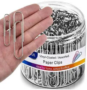 Vinaco Paper Clips Non Skid, 100 Pack Large Paper Clips 2 Inch (50 mm), Durable & Rust Resistant, Jumbo Paperclips. Great for Office, School and Personal Use Vinaco Paper Clips Non Skid, 100 Pack Large Paper Clips 2 Inch (50 mm), Durable & Rust Resistant, Jumbo Paperclips. Great for Office, School and Personal Use