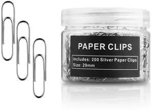 Tontomtp Paper Clips, 200 Pack, Paperclips, Paper Clip, Suitable for Office, School, and Daily use, Also for Daily DIY, Clip(Silver) Tontomtp Paper Clips, 200 Pack, Paperclips, Paper Clip, Suitable for Office, School, and Daily use, Also for Daily DIY, Clip(Silver)