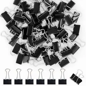 120 Pack Black Binder Clips 0.75 Inch, Small Paper Clamps, Black Paper Binder Clips, Office Clips, Mini Binder Clips, Small Clips for Office Supplies Home School and Business 120 Pack Black Binder Clips 0.75 Inch, Small Paper Clamps, Black Paper Binder Clips, Office Clips, Mini Binder Clips, Small Clips for Office Supplies Home School and Business