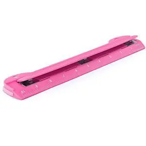 3 Hole Punch Pink, Portable Hole Puncher for 3 Ring Binder, 3 Sheets Capacity, Removable Chip Tray, 10 Ruler for School, Office, Also Available in Purple, Blue, Green, Red, Grey, 1 Pc-by Enday 3 Hole Punch Pink, Portable Hole Puncher for 3 Ring Binder, 3 Sheets Capacity, Removable Chip Tray, 10 Ruler for School, Office, Also Available in Purple, Blue, Green, Red, Grey, 1 Pc-by Enday
