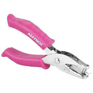 AEFFNOC Single Hole Punch, One Hole Puncher with Soft Grip Handle, 1/4 Inch Paper Hole Punches, Small Hole Punchers with Paper Mess Tray, 6 Sheets Capacity, for Crafts, Scrapbooks (Pink) AEFFNOC Single Hole Punch, One Hole Puncher with Soft Grip Handle, 1/4 Inch Paper Hole Punches, Small Hole Punchers with Paper Mess Tray, 6 Sheets Capacity, for Crafts, Scrapbooks (Pink)