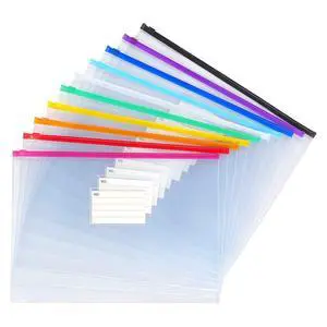 Tamaki 10 Pack Plastic Envelope, Files Zipper Folders, 13 x 9.25 Inch Tamaki 10 Pack Plastic Envelope, Files Zipper Folders, 13 x 9.25 Inch