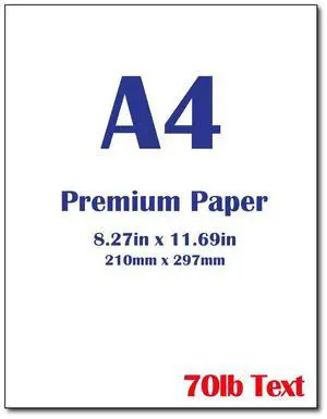 Premium A4 Printer Paper 8.3" x 11.7" 28lb Bond(70lb Text/105gsm) Bright White Smooth A4 Copy Paper for Inkjet/Laser Printers, Professional Documents, Letters, Resumes, Invoices & Reports, 100 Sheets Premium A4 Printer Paper 8.3" x 11.7" 28lb Bond(70lb Text/105gsm) Bright White Smooth A4 Copy Paper for Inkjet/Laser Printers, Professional Documents, Letters, Resumes, Invoices & Reports, 100 Sheets