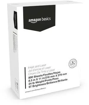 Multipurpose Copy Printer Paper, 8.5 x 11 Inches, 24 lb Weight, 97 Brightness, White, 800 Sheets (1 Mega Ream), for Inkjet and Laser, Copy & Print Multipurpose Copy Printer Paper, 8.5 x 11 Inches, 24 lb Weight, 97 Brightness, White, 800 Sheets (1 Mega Ream), for Inkjet and Laser, Copy & Print