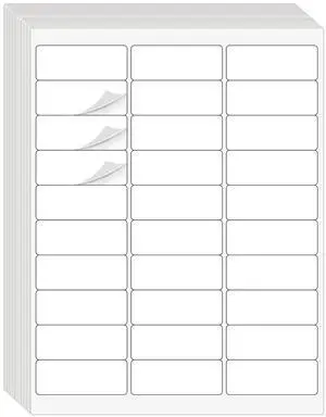 1" x 2-5/8" Address Labels 900 Labels Sticker Paper for Laser/Ink Jet Printer mailing Labels 8.5"×11" White 30 per Sheet 1" x 2-5/8" Address Labels 900 Labels Sticker Paper for Laser/Ink Jet Printer mailing Labels 8.5"×11" White 30 per Sheet