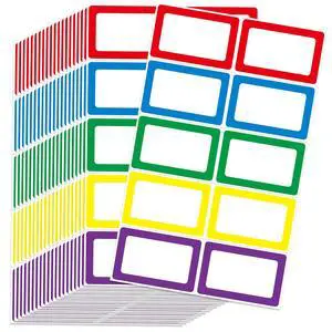 L LIKED 400 Stickers - 3.5" x 2.25"Colors Plain Name tag Labels with Perforated Line for School Office Home (Blank - 400 Labels) L LIKED 400 Stickers - 3.5" x 2.25"Colors Plain Name tag Labels with Perforated Line for School Office Home (Blank - 400 Labels)