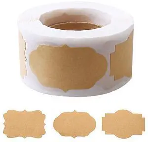 300 Pcs Self-Adhesive Gift Tags Name Jar Labels Stickers, 1 x 2 in, Brown 300 Pcs Self-Adhesive Gift Tags Name Jar Labels Stickers, 1 x 2 in, Brown