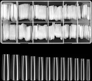 woshilaoDS 240 Pcs Clear Full Cover Nail Tips for Acrylic Nails Professional, Coffin Fake False Ballerina French Acrylic Nail Tips Extension for Salon Manicure Home DIY woshilaoDS 240 Pcs Clear Full Cover Nail Tips for Acrylic Nails Professional, Coffin Fake False Ballerina French Acrylic Nail Tips Extension for Salon Manicure Home DIY