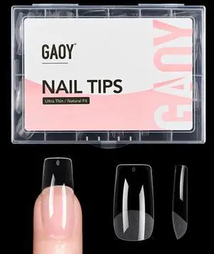 GAOY Medium Square Fake Gel Nail Tips, 12 Sizes False Full Cover Acrylic Press on Nails, 240Pcs Soft Half Matte Tips GAOY Medium Square Fake Gel Nail Tips, 12 Sizes False Full Cover Acrylic Press on Nails, 240Pcs Soft Half Matte Tips