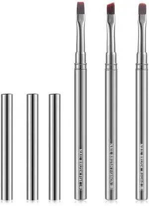 INENK Nail Art Clean Up Brushes,Nail Brushes for Cleaning Polish Mistakes on the Cuticles, Acetone Resistant Nail Brush, Fingernail Cleaning Brushes for Nail Art and Designs (Sliver) INENK Nail Art Clean Up Brushes,Nail Brushes for Cleaning Polish Mistakes on the Cuticles, Acetone Resistant Nail Brush, Fingernail Cleaning Brushes for Nail Art and Designs (Sliver)
