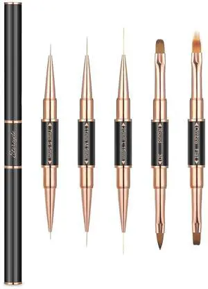 Double-Ended Acrylic Nail Art Brushes Set, Etercycle Gel Polish Nail Art Design Pen Painting Tools Nail Art Liner Brush and Nail Dotting Pen for Acrylic Application Salon at Home DIY Manicure Double-Ended Acrylic Nail Art Brushes Set, Etercycle Gel Polish Nail Art Design Pen Painting Tools Nail Art Liner Brush and Nail Dotting Pen for Acrylic Application Salon at Home DIY Manicure