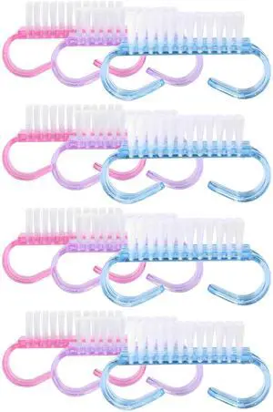 12-Pack Handle Grip Nail Brush(assorted color), Fingernail Scrub Cleaning Brushes for Toes and Nails Cleaner, Pedicure Brushes for Men and Women 12-Pack Handle Grip Nail Brush(assorted color), Fingernail Scrub Cleaning Brushes for Toes and Nails Cleaner, Pedicure Brushes for Men and Women