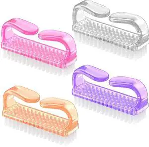 Larbois Handle Grip Nail Brush, Nail Brushes Hand Fingernail Brush Cleaner Scrubbing Kit Pedicure for Toes and Nails Men Women (4 Pack) Larbois Handle Grip Nail Brush, Nail Brushes Hand Fingernail Brush Cleaner Scrubbing Kit Pedicure for Toes and Nails Men Women (4 Pack)