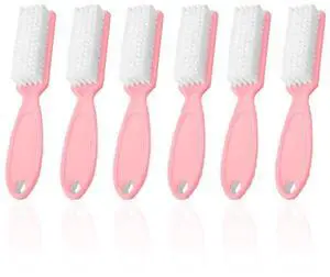 SQULIGT 6Pcs Nail Brush for Cleaning Fingernails, Handle Grip Cleaning Brush for Nail and Toenail, Nail Dust Brush Manicure Pedicure Tools Scrubbing Brush Women Men Home Salon(Pink) SQULIGT 6Pcs Nail Brush for Cleaning Fingernails, Handle Grip Cleaning Brush for Nail and Toenail, Nail Dust Brush Manicure Pedicure Tools Scrubbing Brush Women Men Home Salon(Pink)